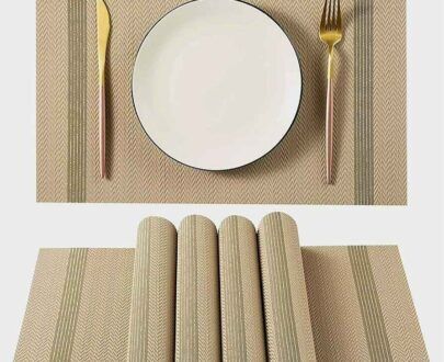 Pvc 6 pc dining table mat by home culture