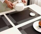 Pvc 6 pc heat resistant dining table mat by home culture