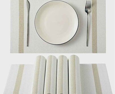 Pvc 6 pc dining table mat by home culture