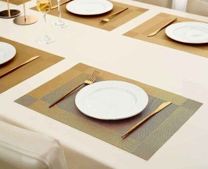 Pvc 6 pc dining table mat by home culture