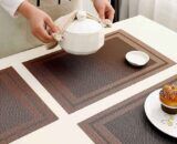 Pvc 6 pc heat resistant dining table mat by home culture