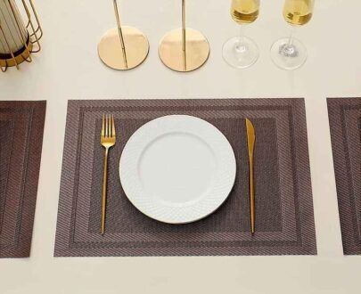 Pvc 6 pc dining table mat by home culture