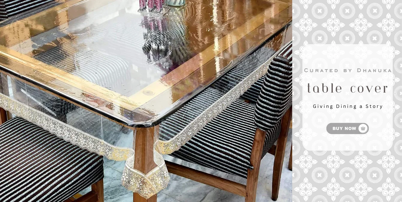 Transparent table cover pvc